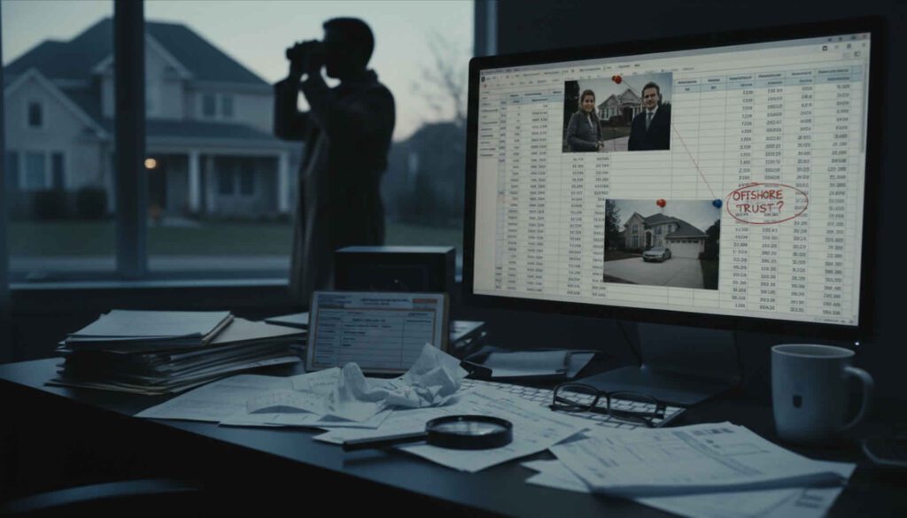 Divorce settlement investigation